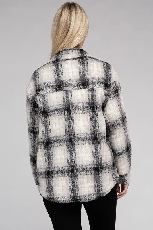 Ambiance Cozy Plaid Flannel Shacket