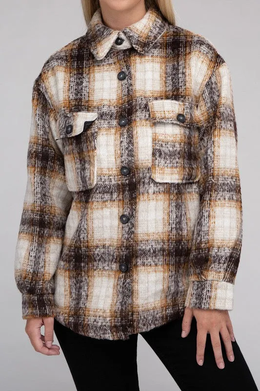 Ambiance Cozy Plaid Flannel Shacket