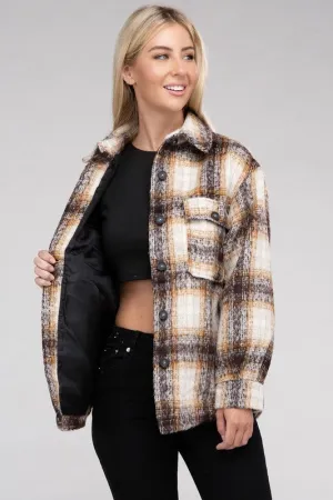 Ambiance Cozy Plaid Flannel Shacket
