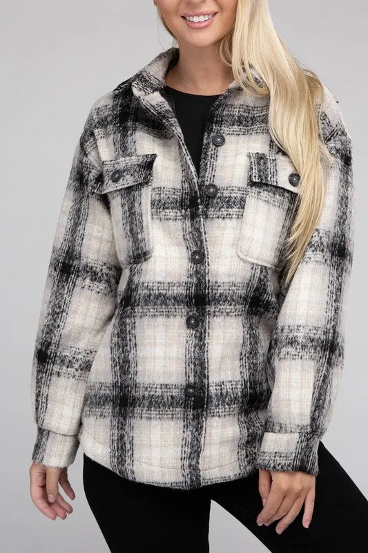 Ambiance Cozy Plaid Flannel Shacket