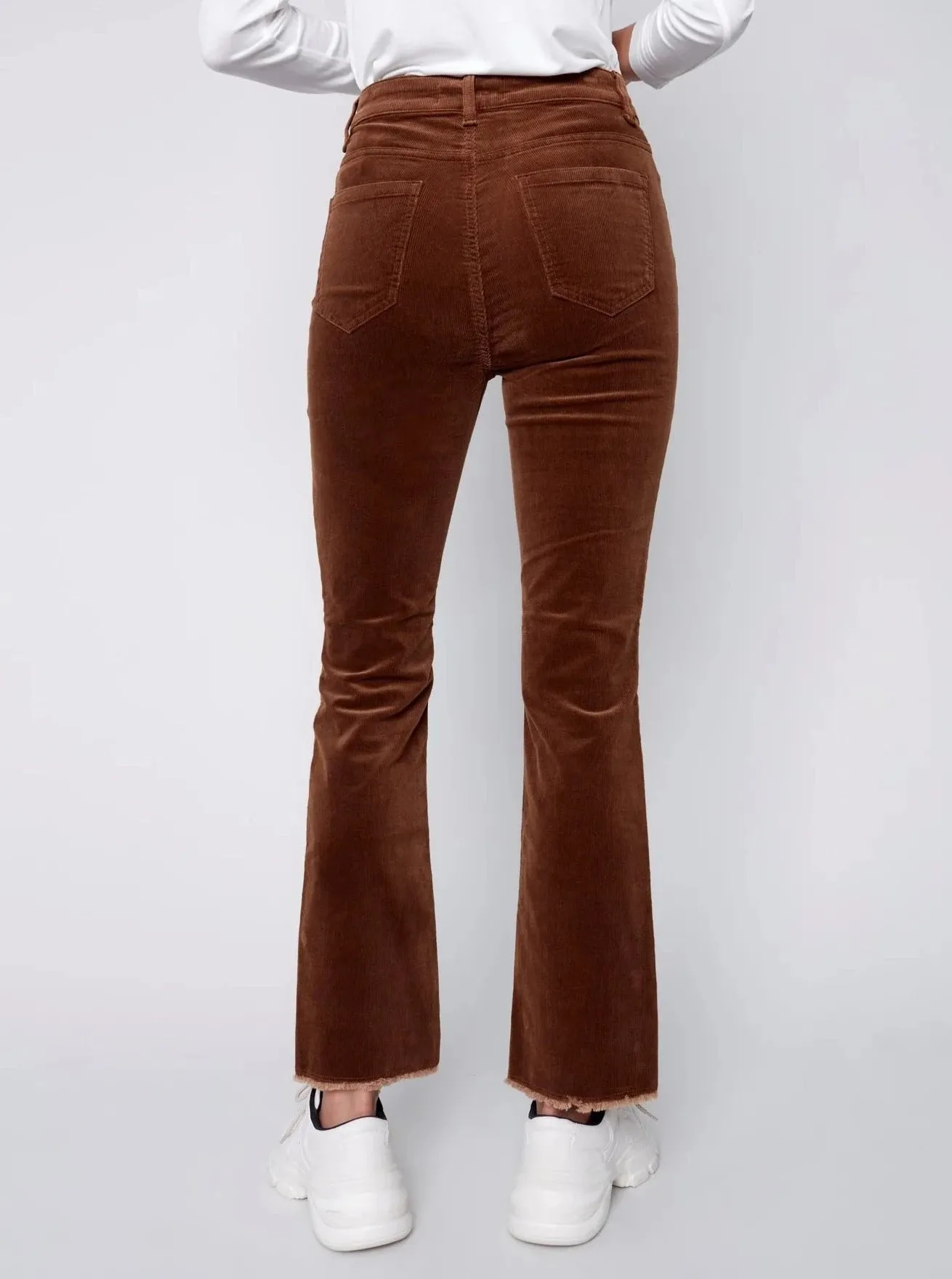 Assymetrical Hem Bootcut Pant [Truffle-C5429]