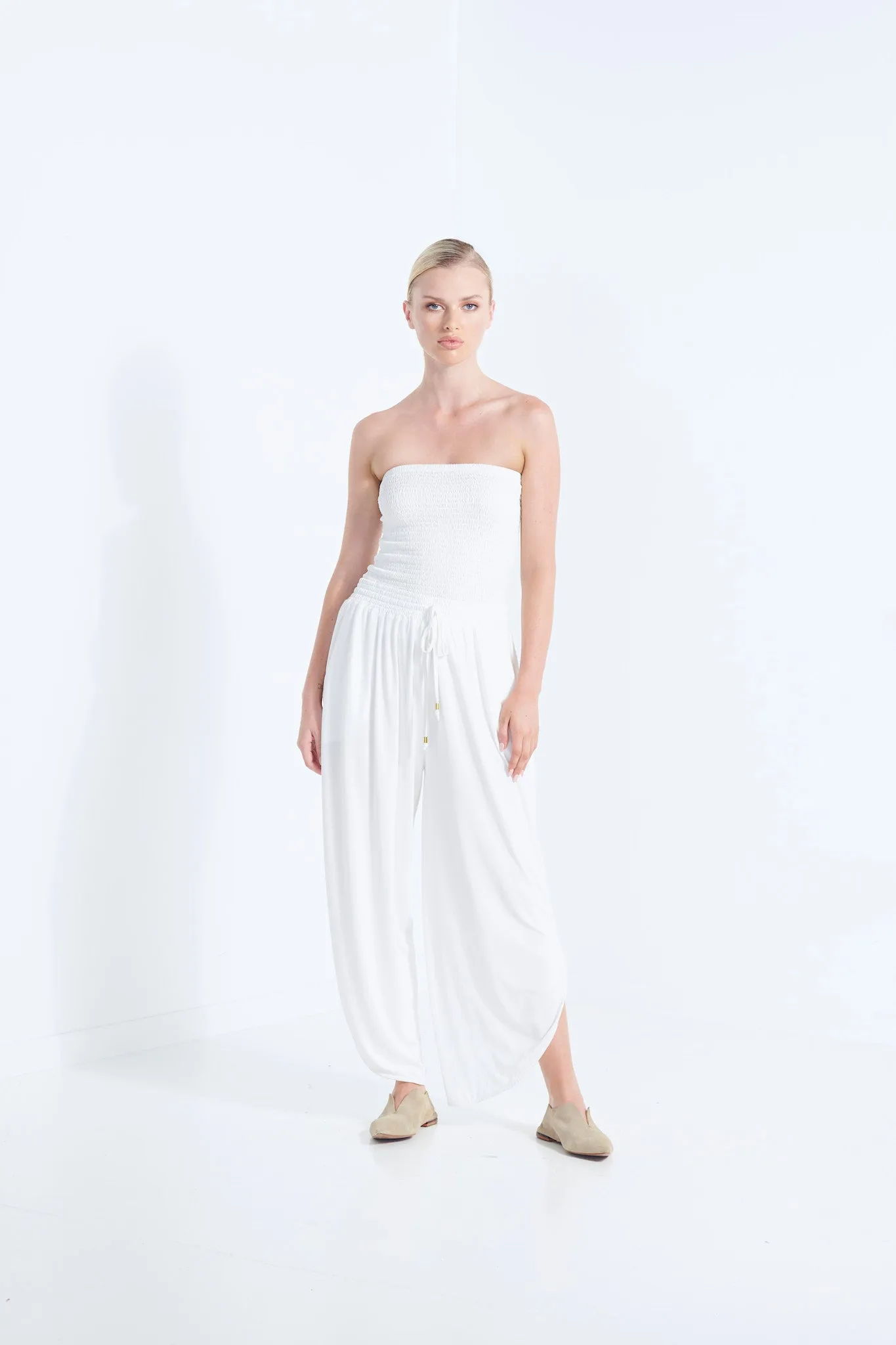 Belu Pants - White Dew (Plus Size)