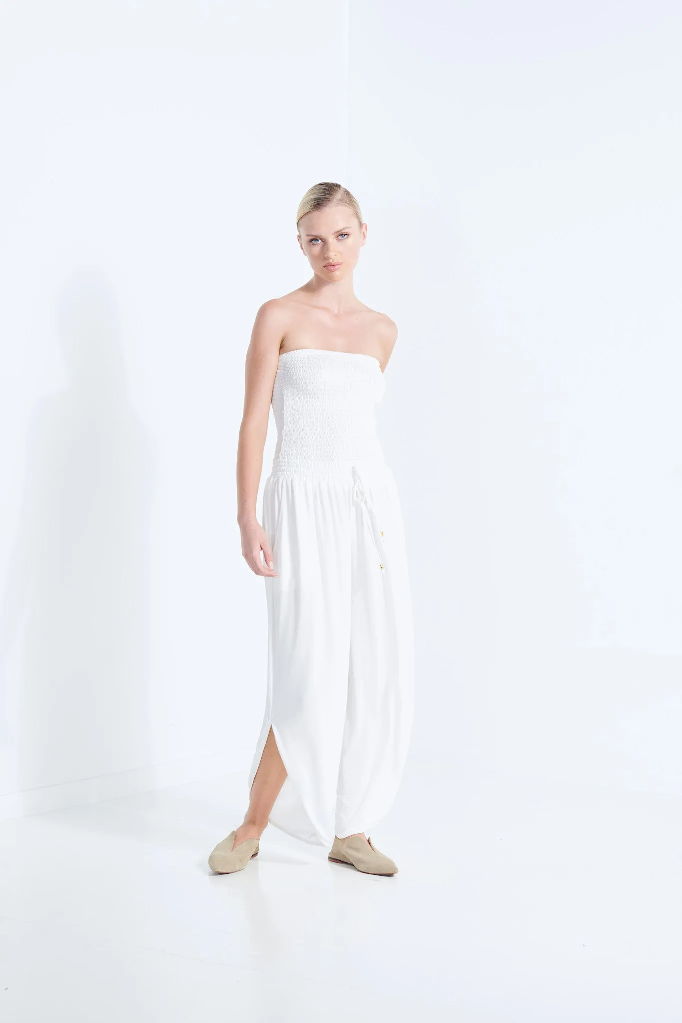 Belu Pants - White Dew (Plus Size)