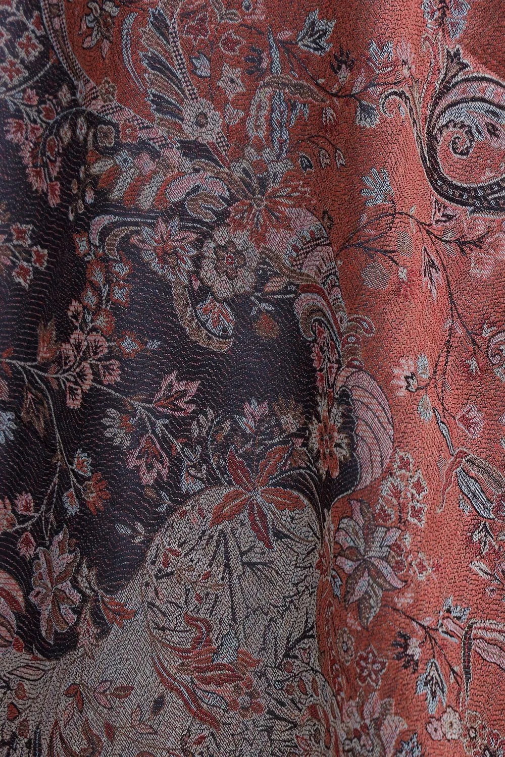 Black Colour Jamawar Shawl With Highly Defined Borders And All Over Motifs Look Elegant.