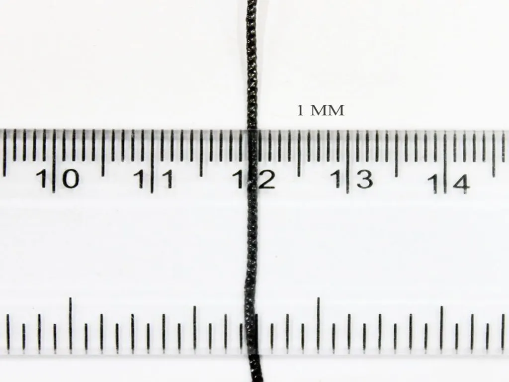 Black Metallic Braided Zari Threads