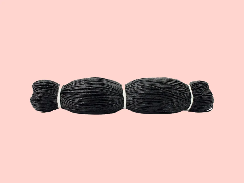 Black Metallic Braided Zari Threads
