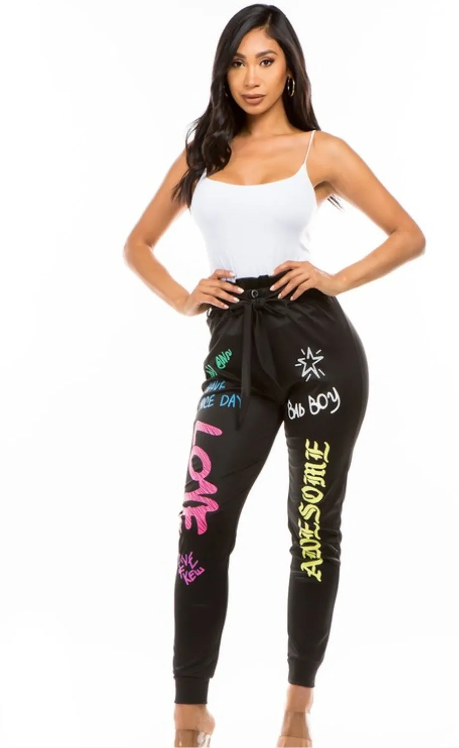 Black Sexy Joggers Curvy
