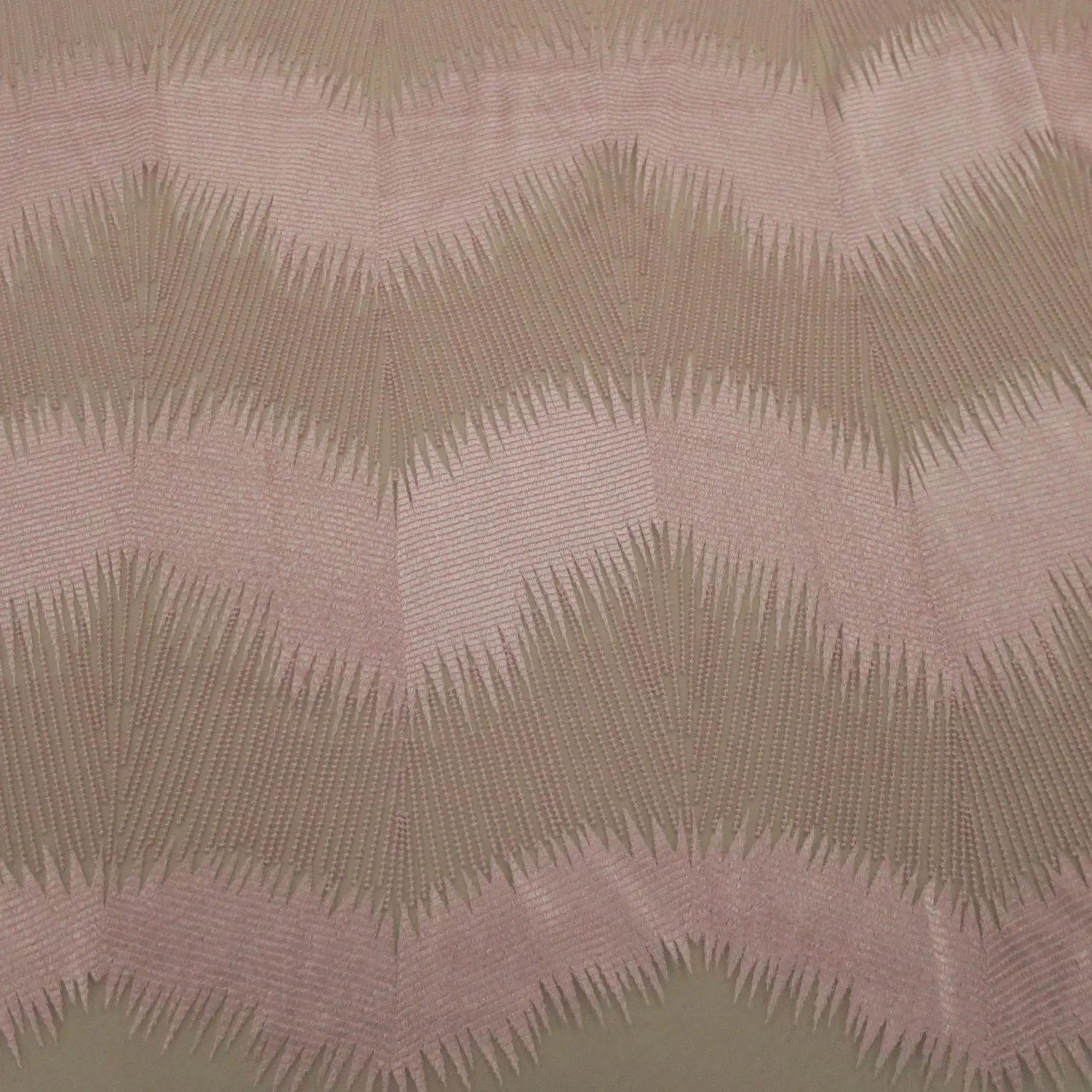 Blush Abstract Embroidered Tulle Fabric