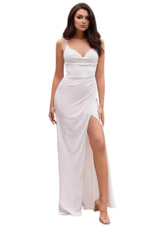 Bridal Gown 2025 Sleeveless Cowl Neck Elegant Wedding Dress