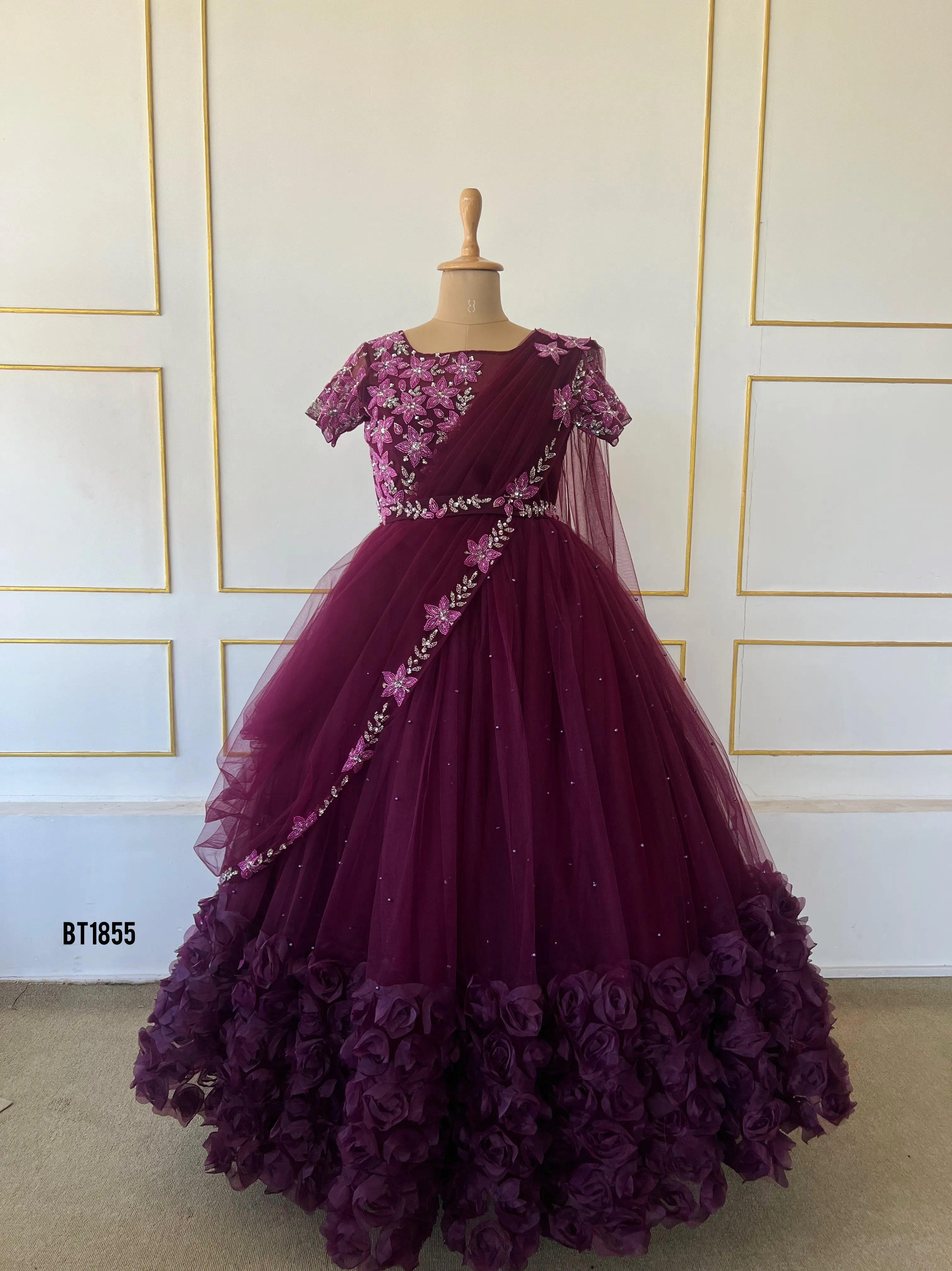 BT1855 Majestic Mauve Mommy & Me Gowns - Elegance for Two!