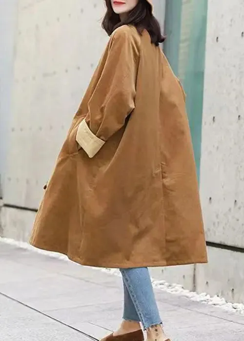 Button Pockets Corduroy Coats Fall
