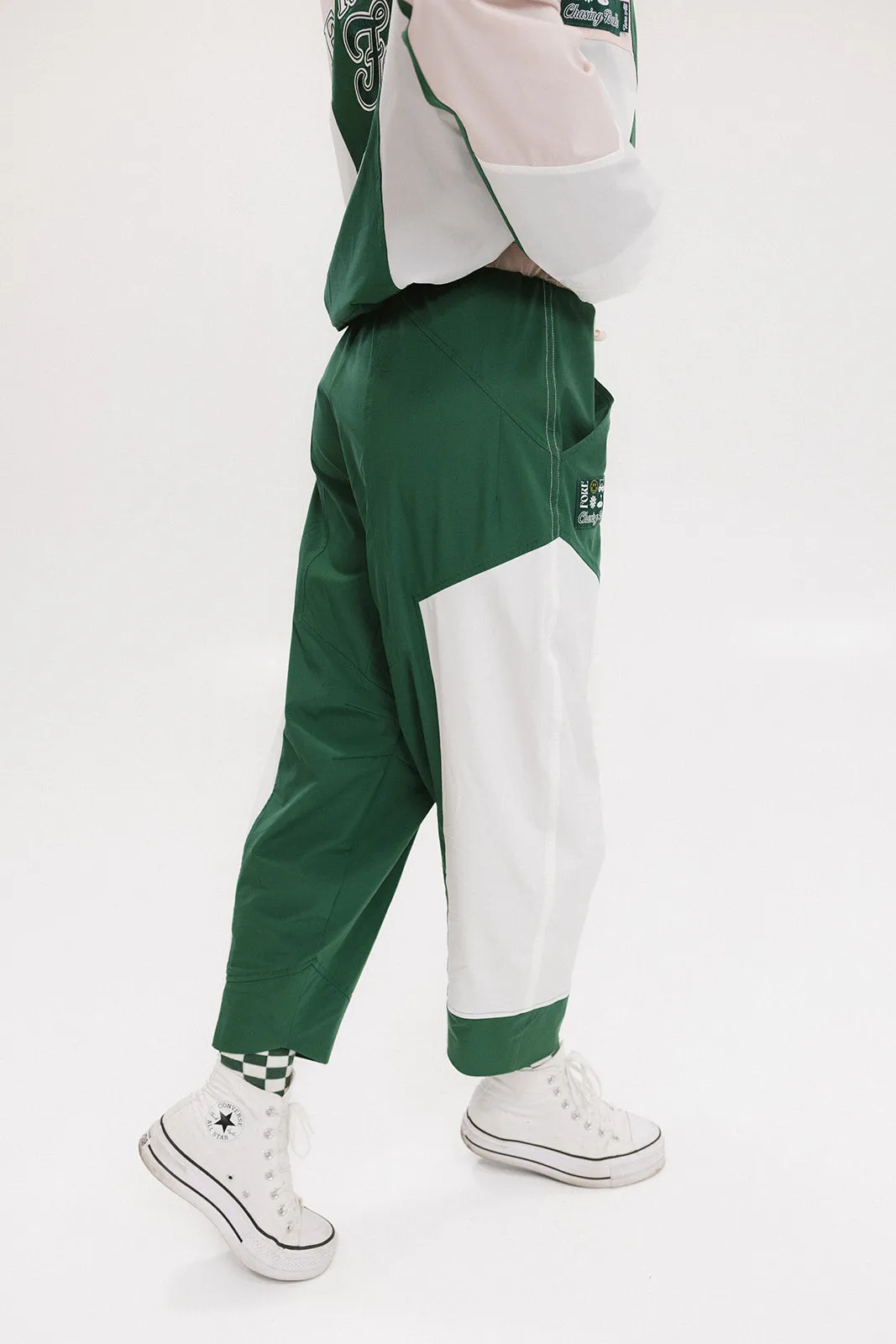 Caitlin Warm-Up Pant - Green/Pink