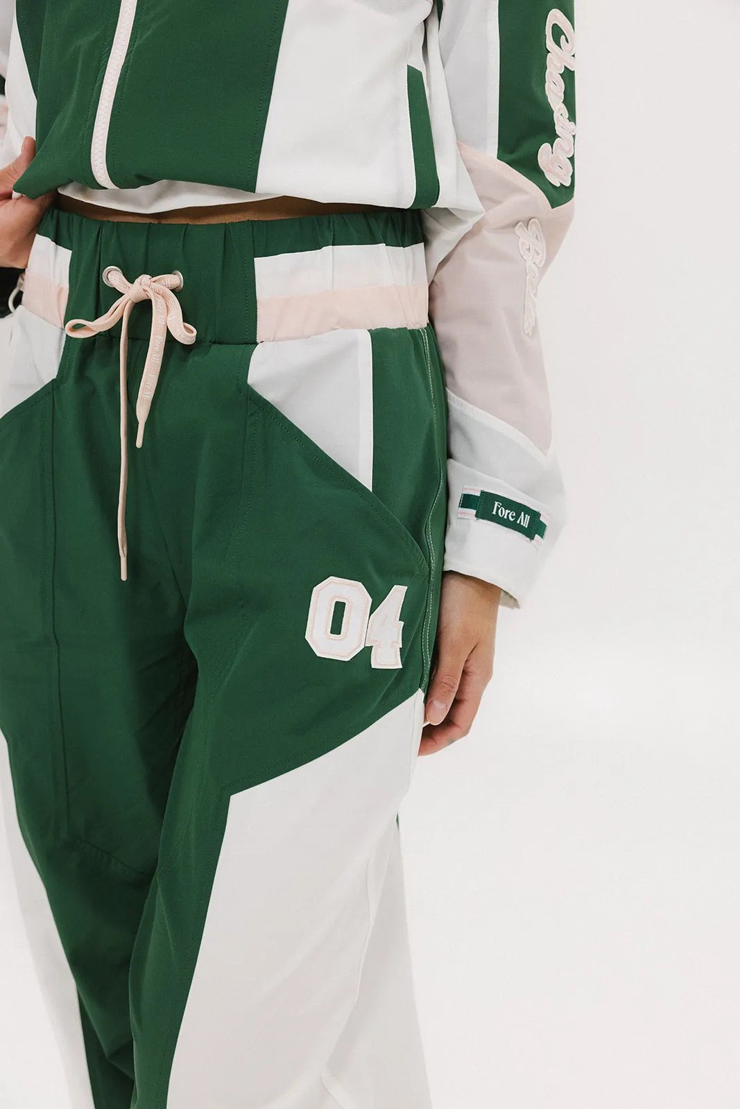 Caitlin Warm-Up Pant - Green/Pink