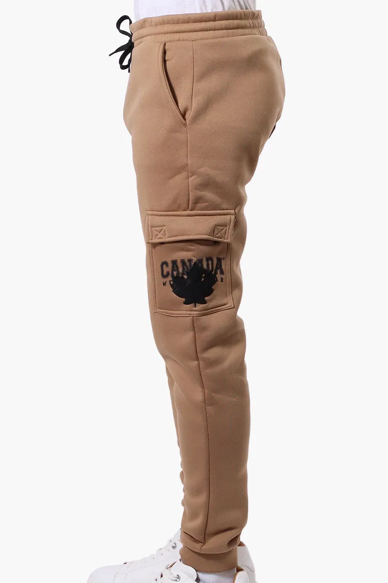 Canada Weather Gear Tie Waist Cargo Joggers - Brown