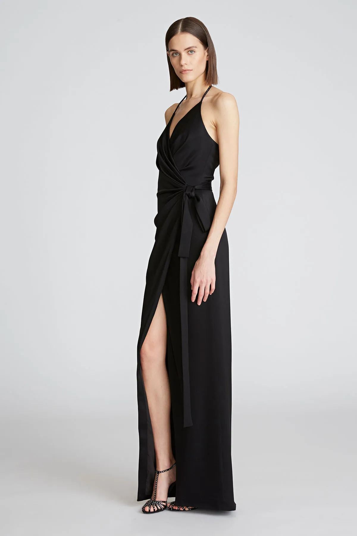 Celia Gown In Satin Back Crepe