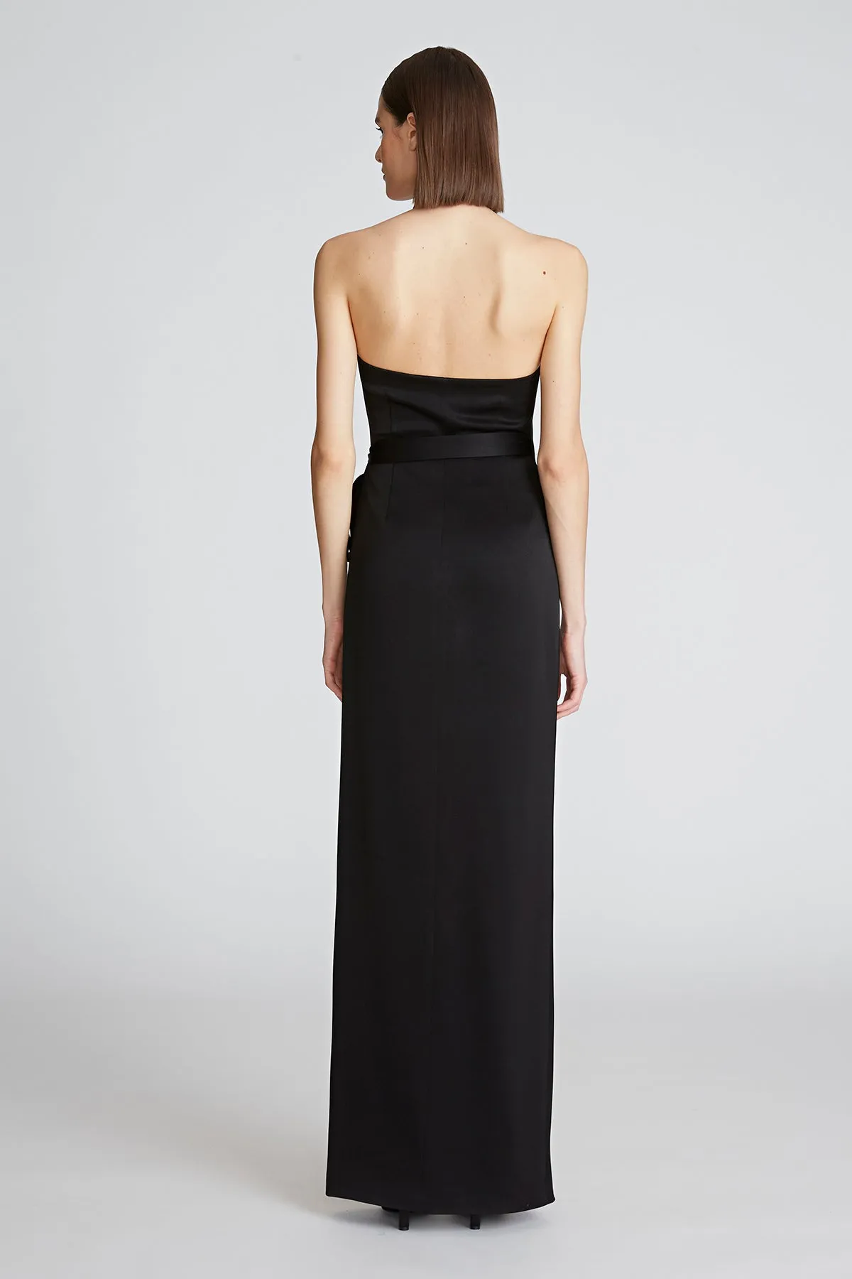 Celia Gown In Satin Back Crepe