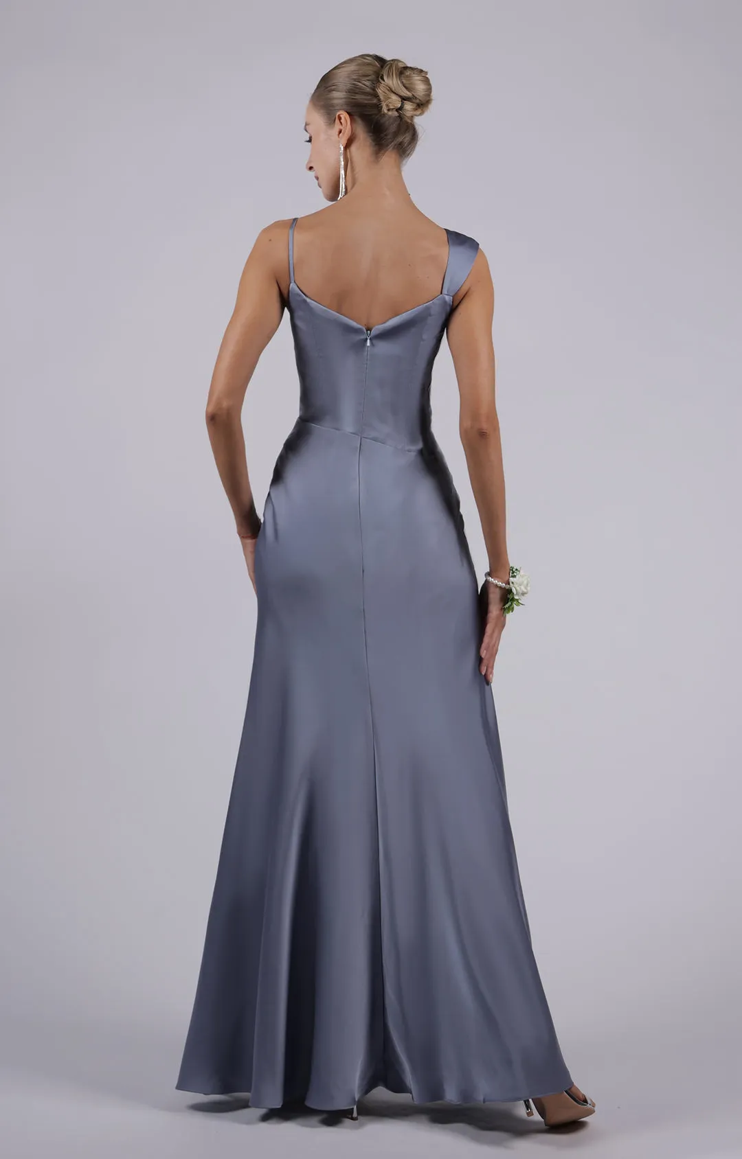 Chic Straps Cowl Neck Back Zipper Floor Length Dresses