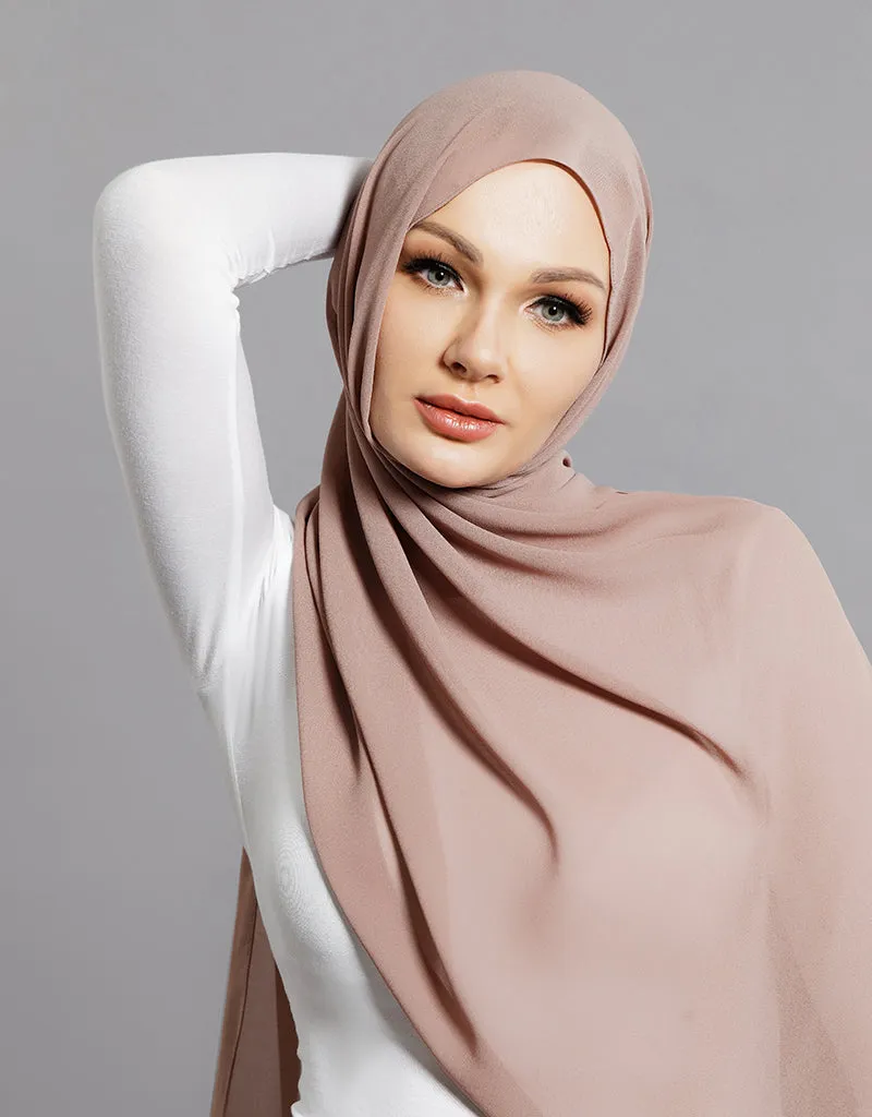 Chiffon Shawl - Shades of Brown