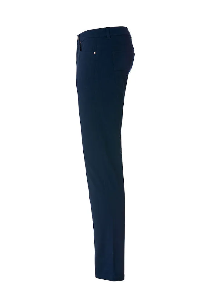 Clique 5-Pocket Stretch Light Trousers | Unisex | Lightweight Twill Cotton | Navy | XS-5XL