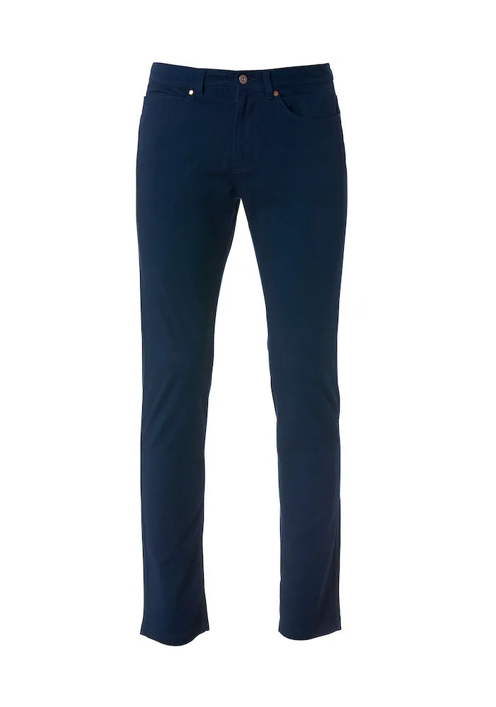 Clique 5-Pocket Stretch Light Trousers | Unisex | Lightweight Twill Cotton | Navy | XS-5XL