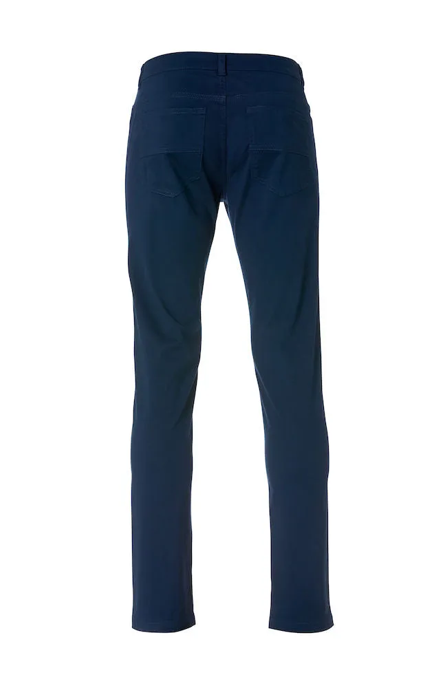 Clique 5-Pocket Stretch Light Trousers | Unisex | Lightweight Twill Cotton | Navy | XS-5XL