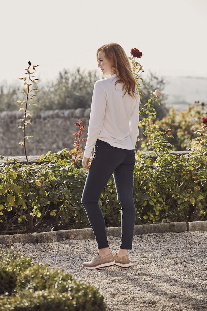 Clique 5-Pocket Stretch Light Trousers | Unisex | Lightweight Twill Cotton | Navy | XS-5XL