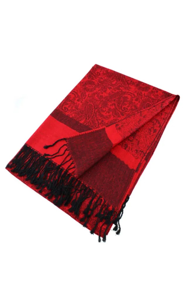 DB018-035 Light Paisley Pashmina Scarf Shawls