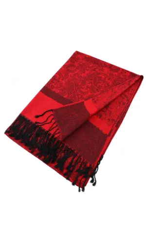 DB018-035 Light Paisley Pashmina Scarf Shawls