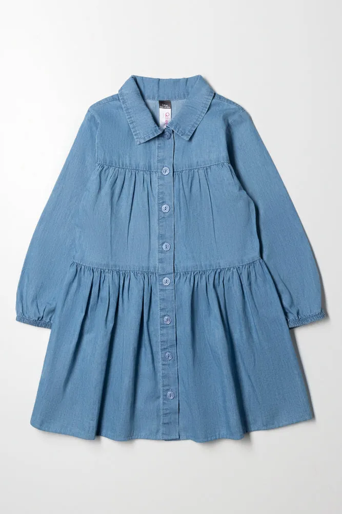 Denim Shirt Dress Blue