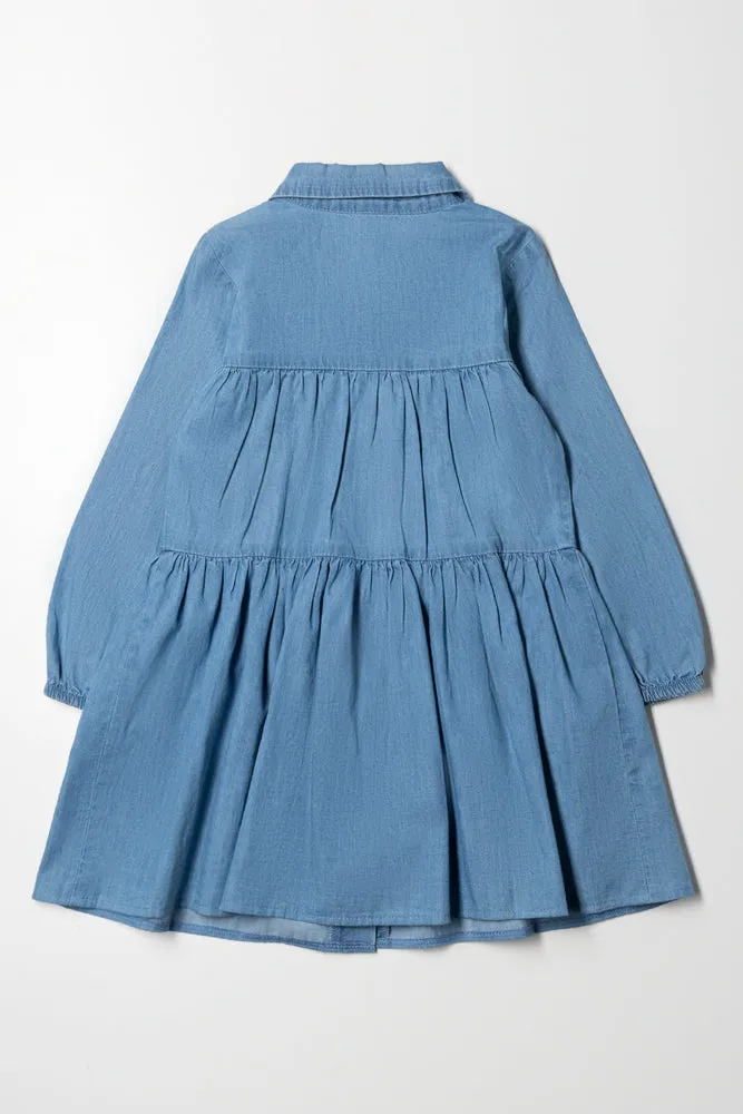 Denim Shirt Dress Blue