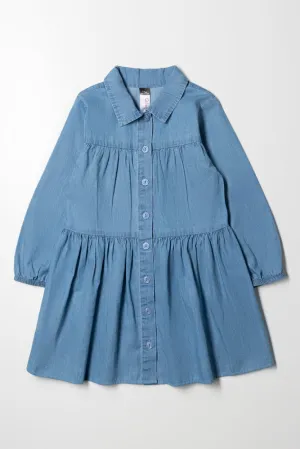 Denim Shirt Dress Blue