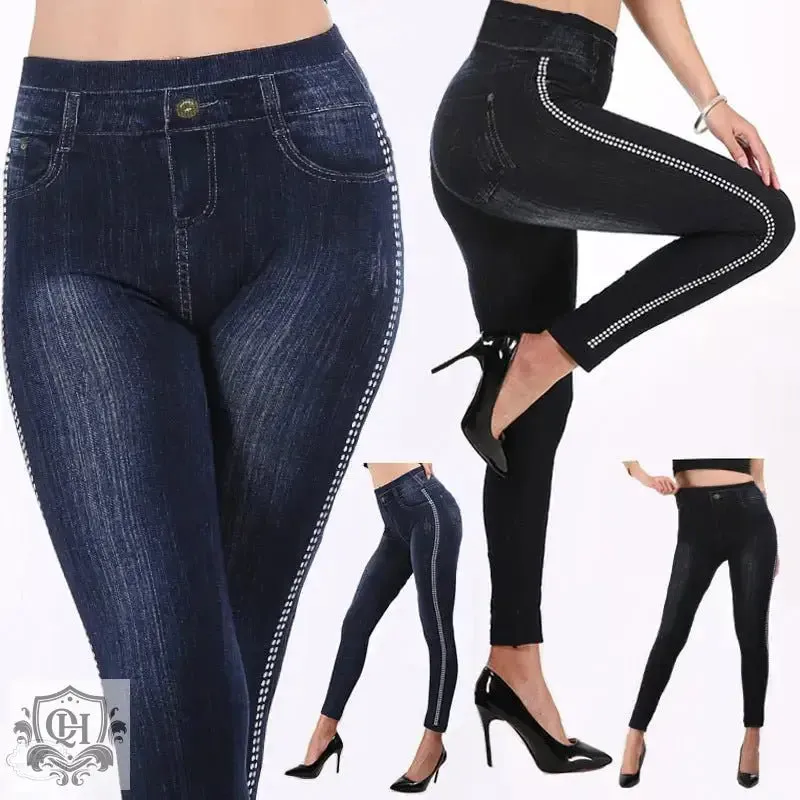Dot Strip Ankle Grazer Trousers
