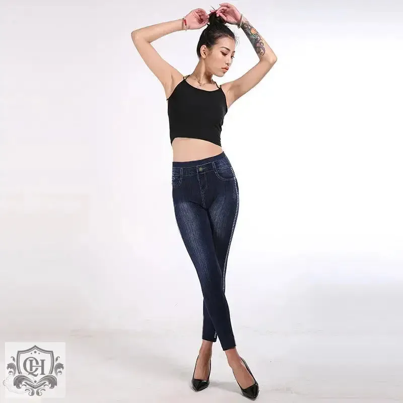 Dot Strip Ankle Grazer Trousers