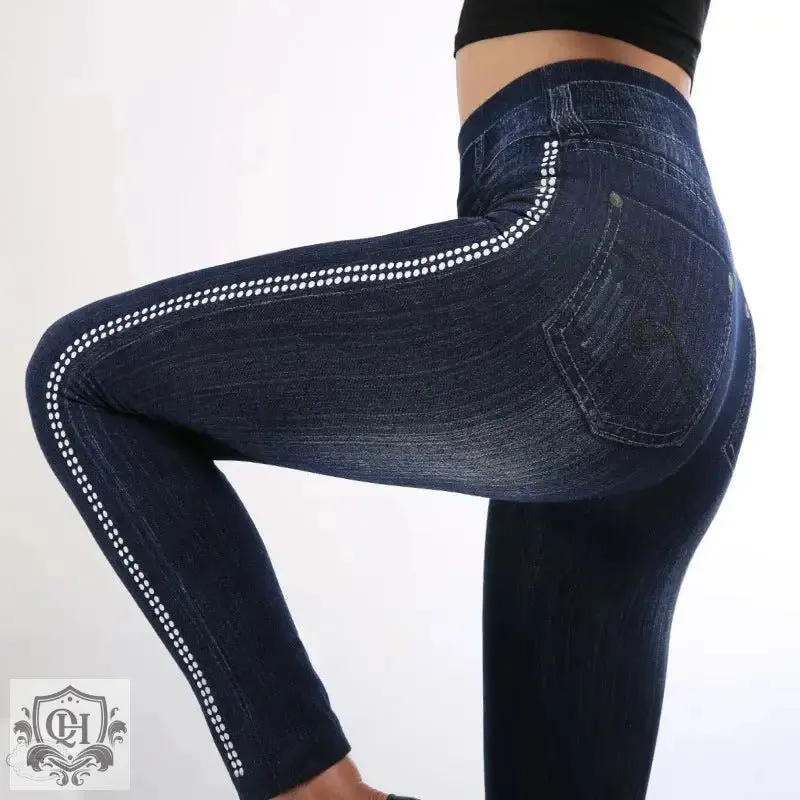 Dot Strip Ankle Grazer Trousers