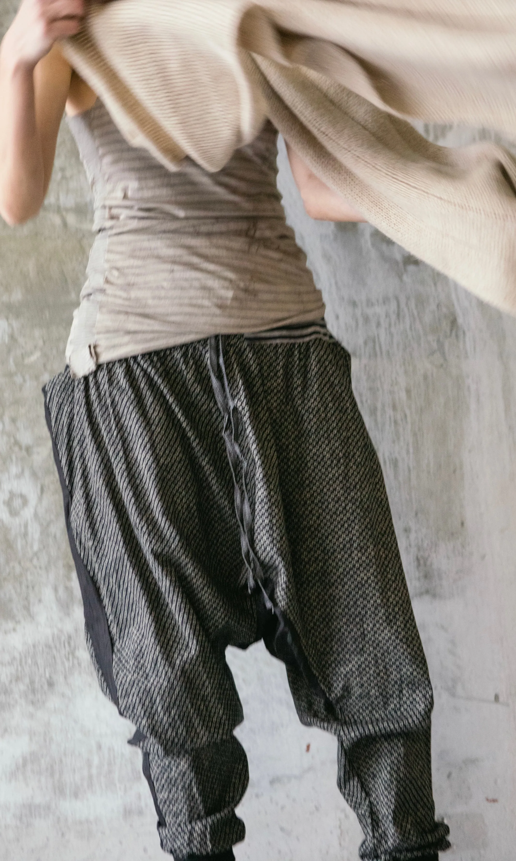EXAGGERATED LOOSE FIT JAPANESE COTTON PANTS
