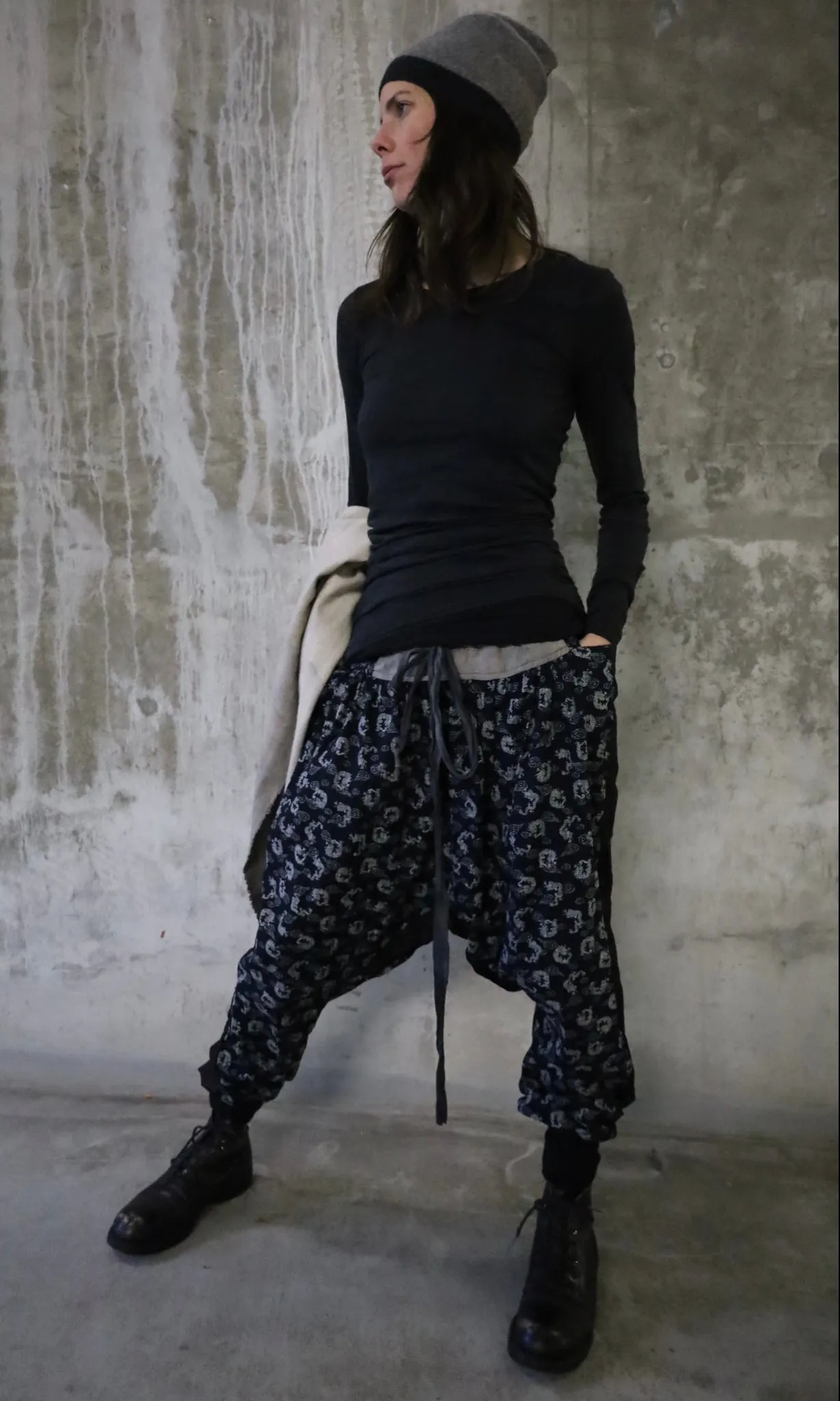EXAGGERATED LOOSE FIT JAPANESE COTTON PANTS
