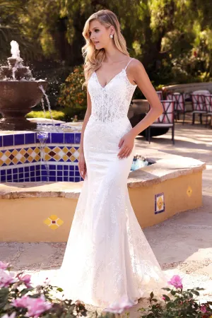 FITTED LACE MERMAID BRIDAL GOWN
