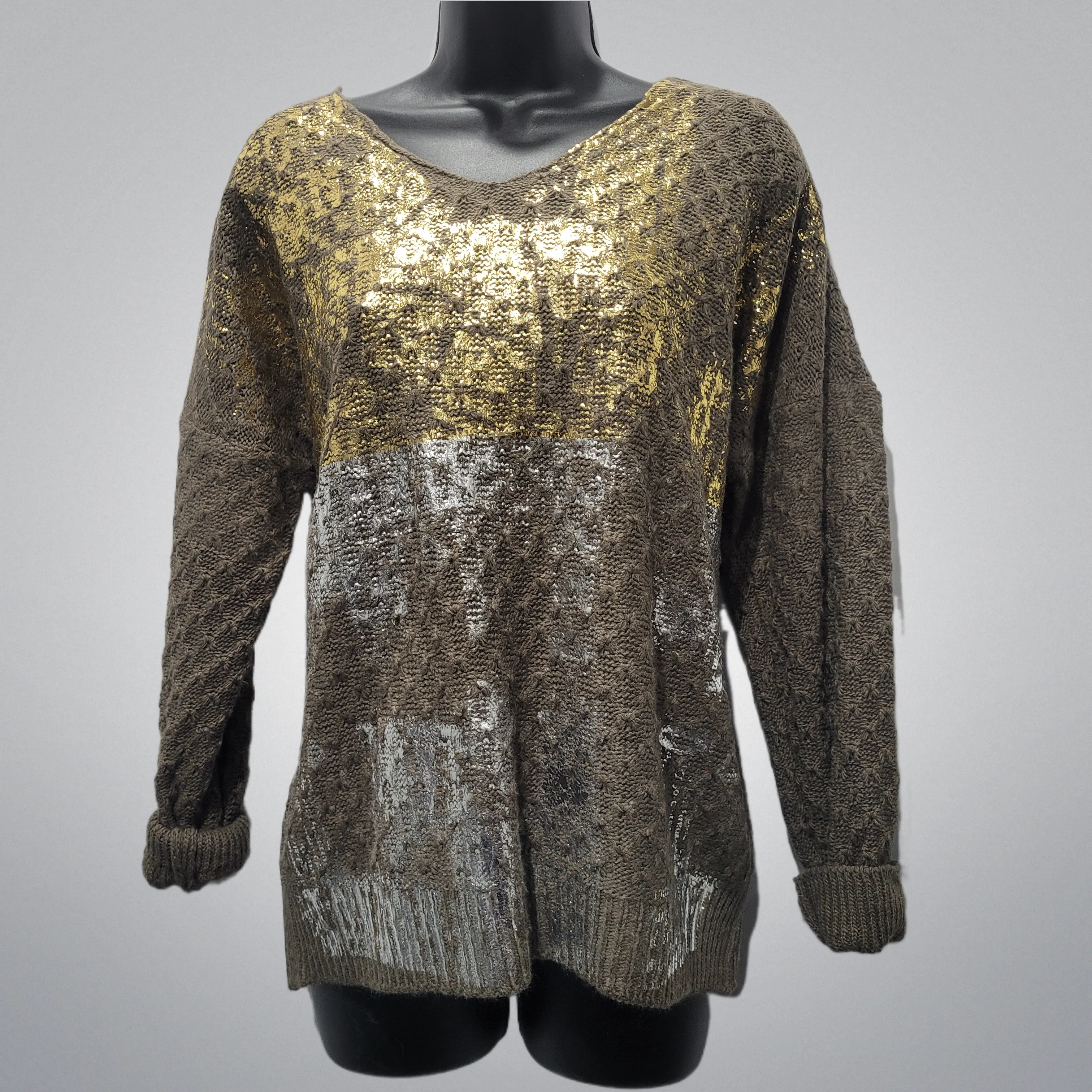 Gold & Silver Lame Embellished Sweaters
