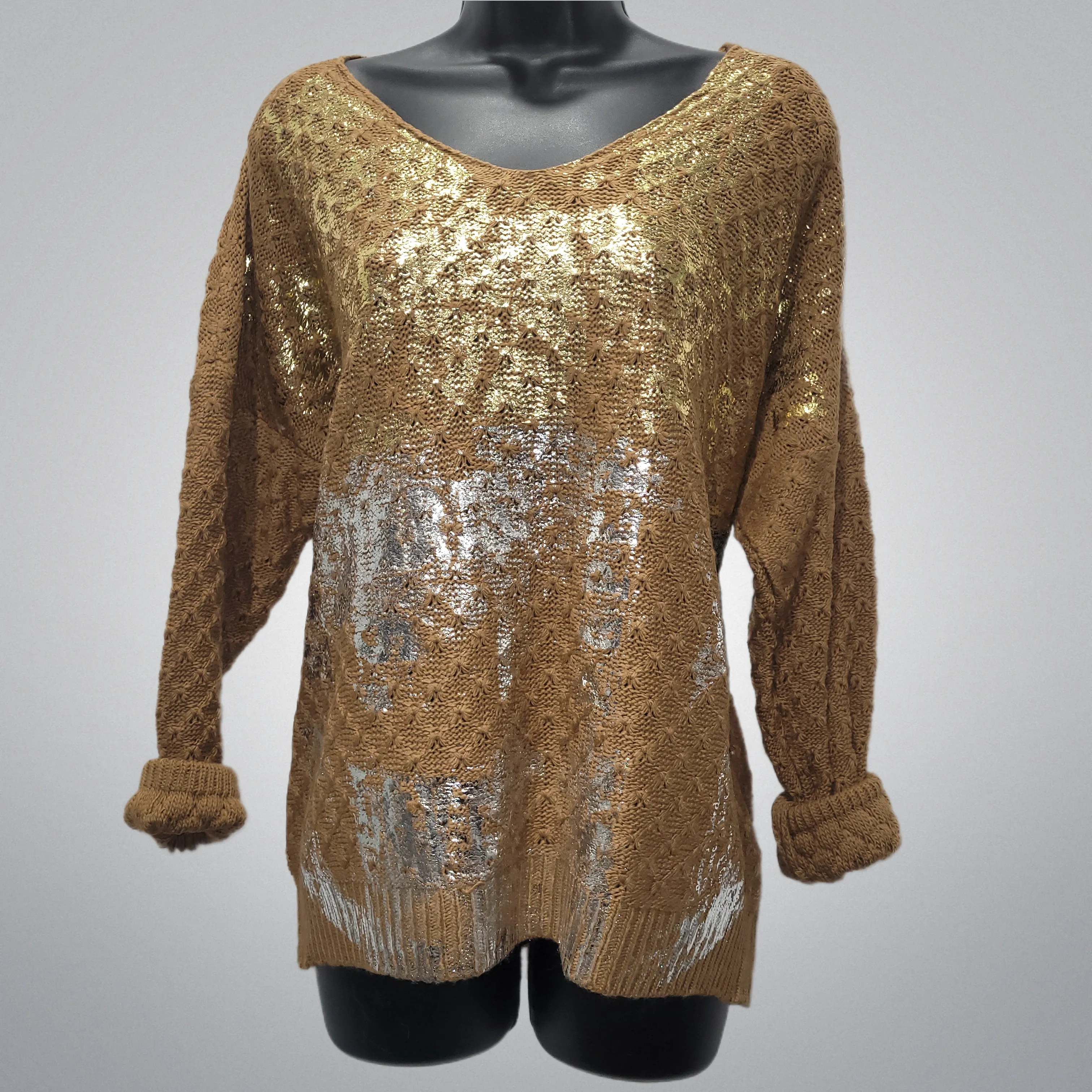 Gold & Silver Lame Embellished Sweaters
