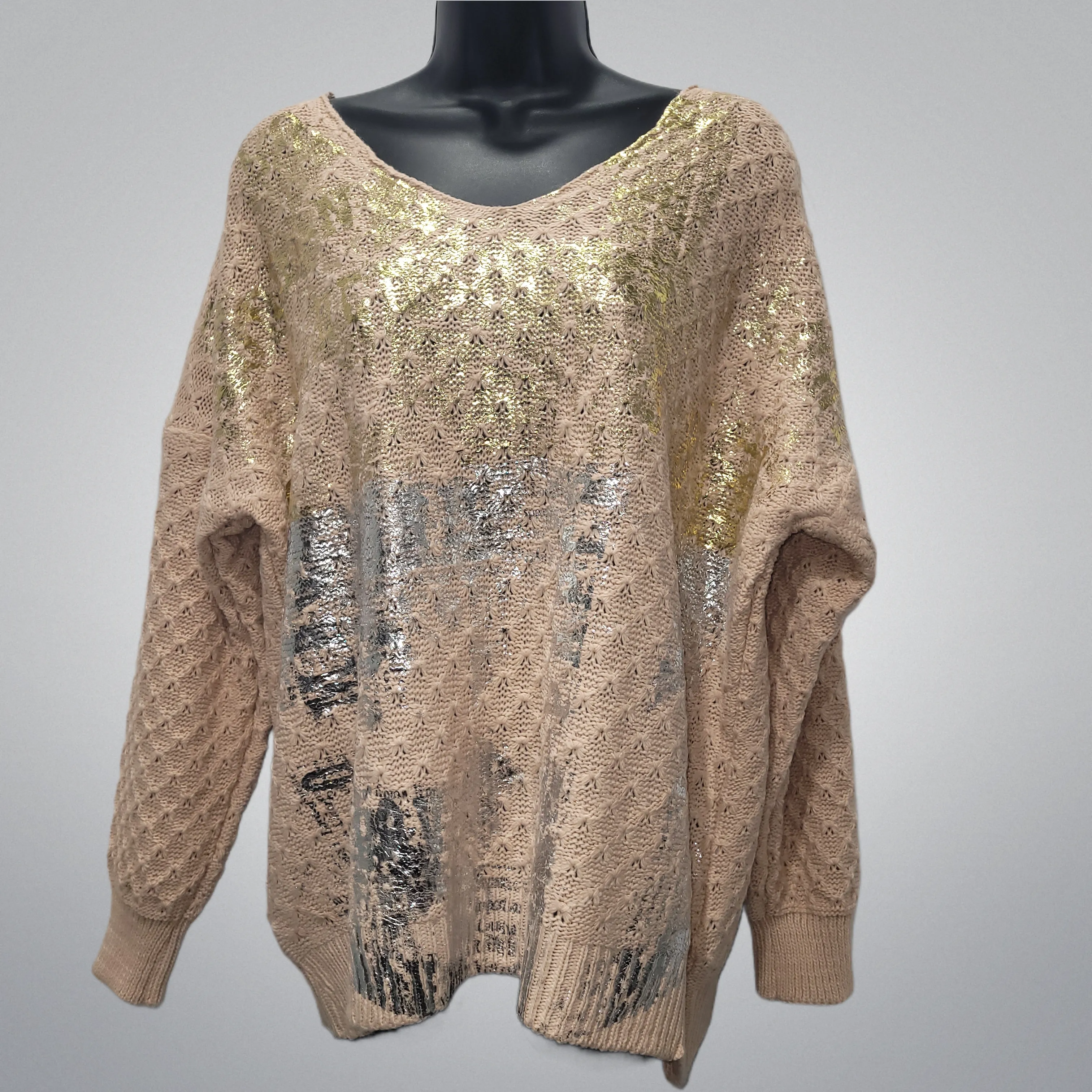Gold & Silver Lame Embellished Sweaters