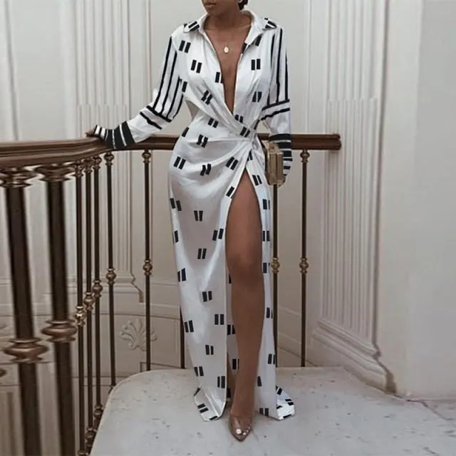 High Slit SHIRT Dresses