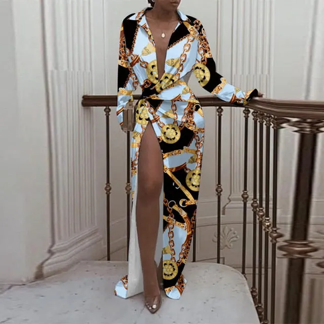 High Slit SHIRT Dresses