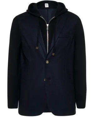Hooded Jacket in Navy