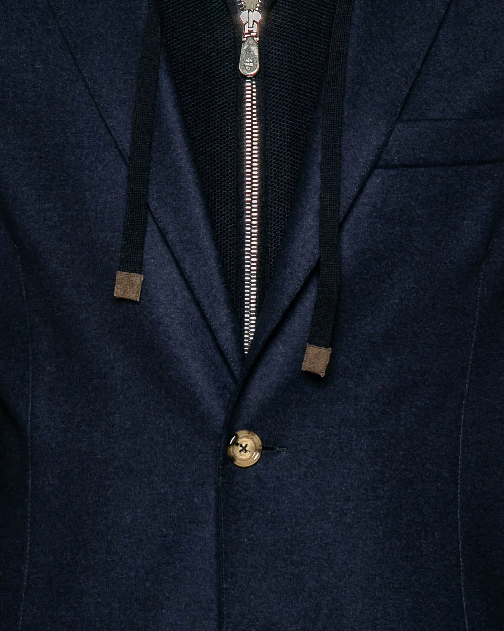 Hooded Jacket in Navy
