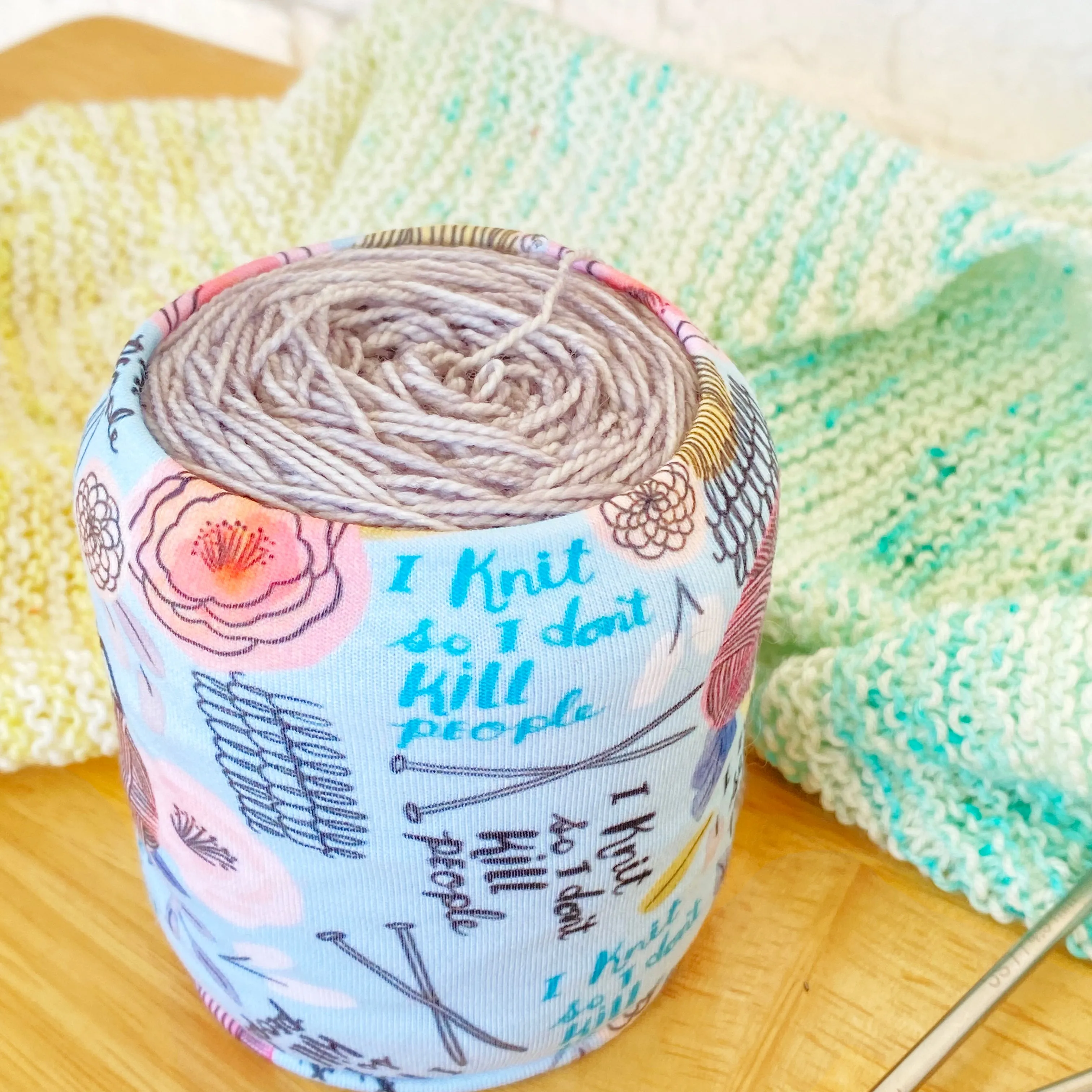 I Knit So I Don't Kill People Skein Coat