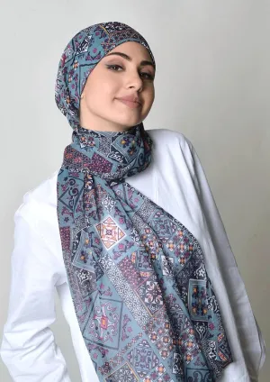La Majolica- Cap Shawl- Crinkled Chiffon