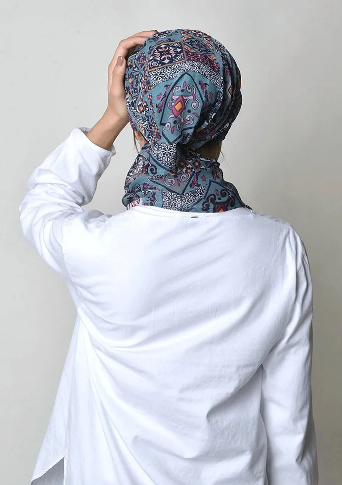 La Majolica- Cap Shawl- Crinkled Chiffon