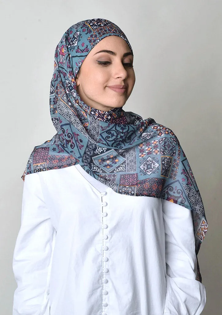 La Majolica- Cap Shawl- Crinkled Chiffon