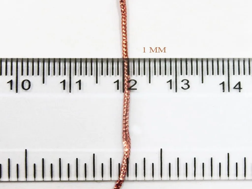 Light Copper Metallic Braided Zari Threads