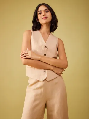 Linen Co-ord Set - Beige